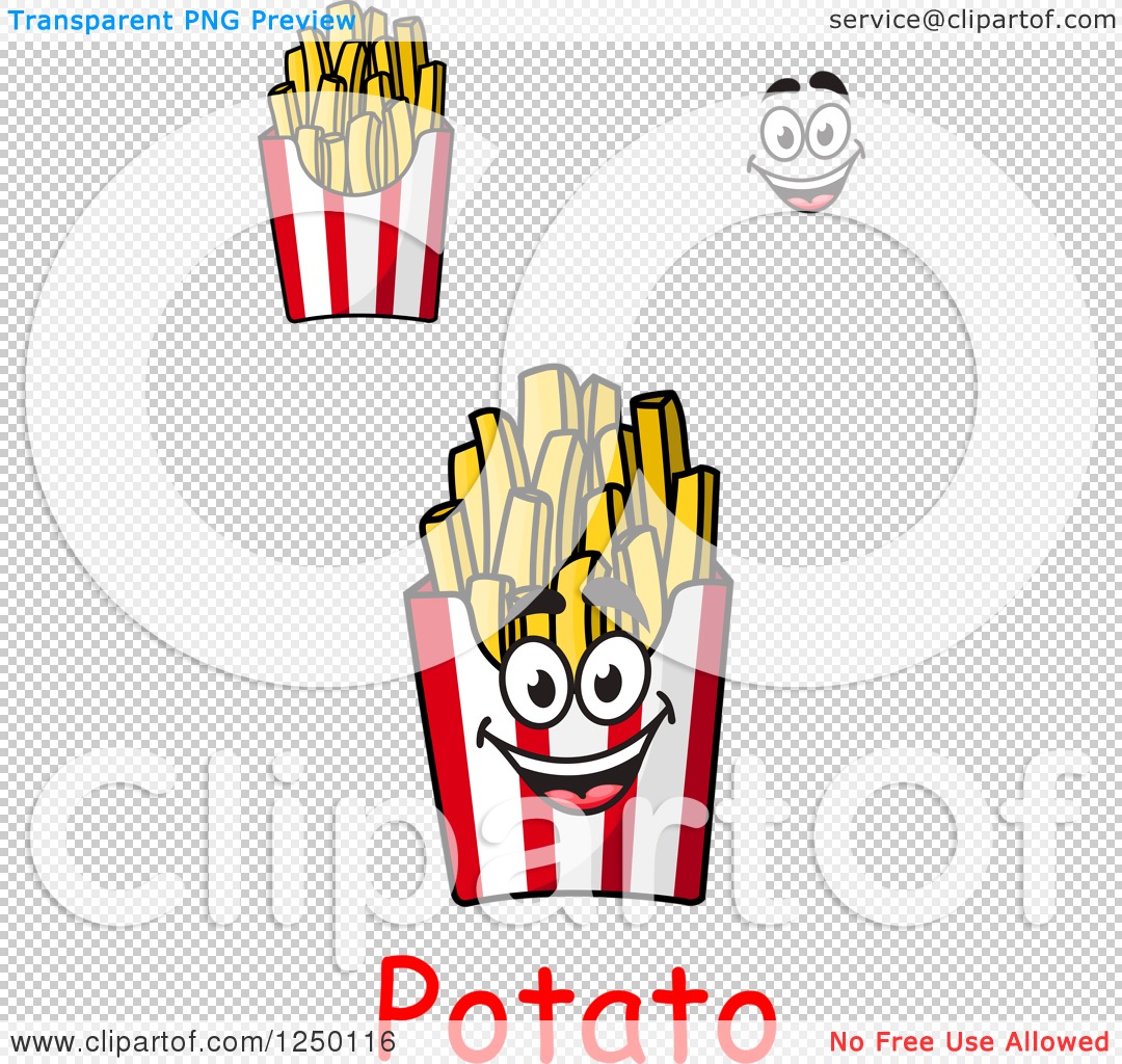 Clipart of Boxes of French Fries with Text - Royalty Free Vector ...