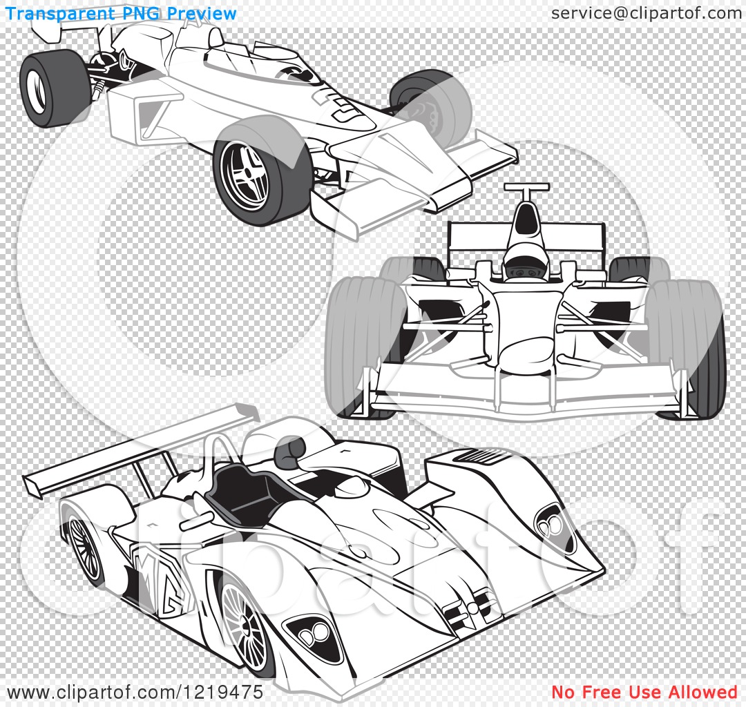 Clipart of F1 Race Cars 2