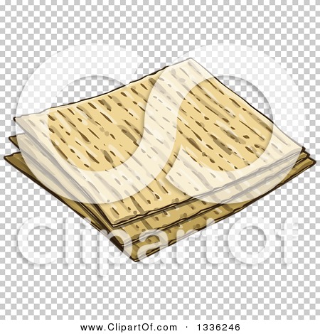 Clipart of Pieces of Jewish Passover Matzo Bread - Royalty Free Vector