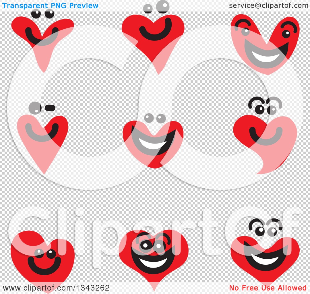 Clipart Of Red Heart Face App Icon Design Elements Royalty Free