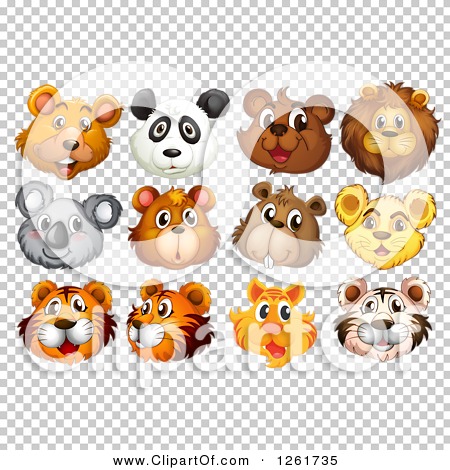 Clipart of Wild Animals - Royalty Free Vector Illustration by Graphics