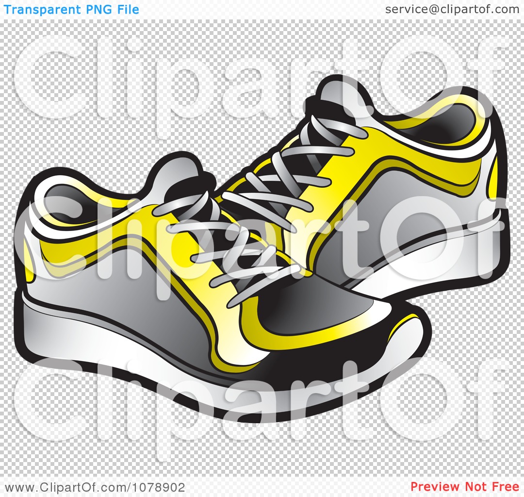 Clipart Pair of Sneakers - Royalty Free Vector Illustration by Lal