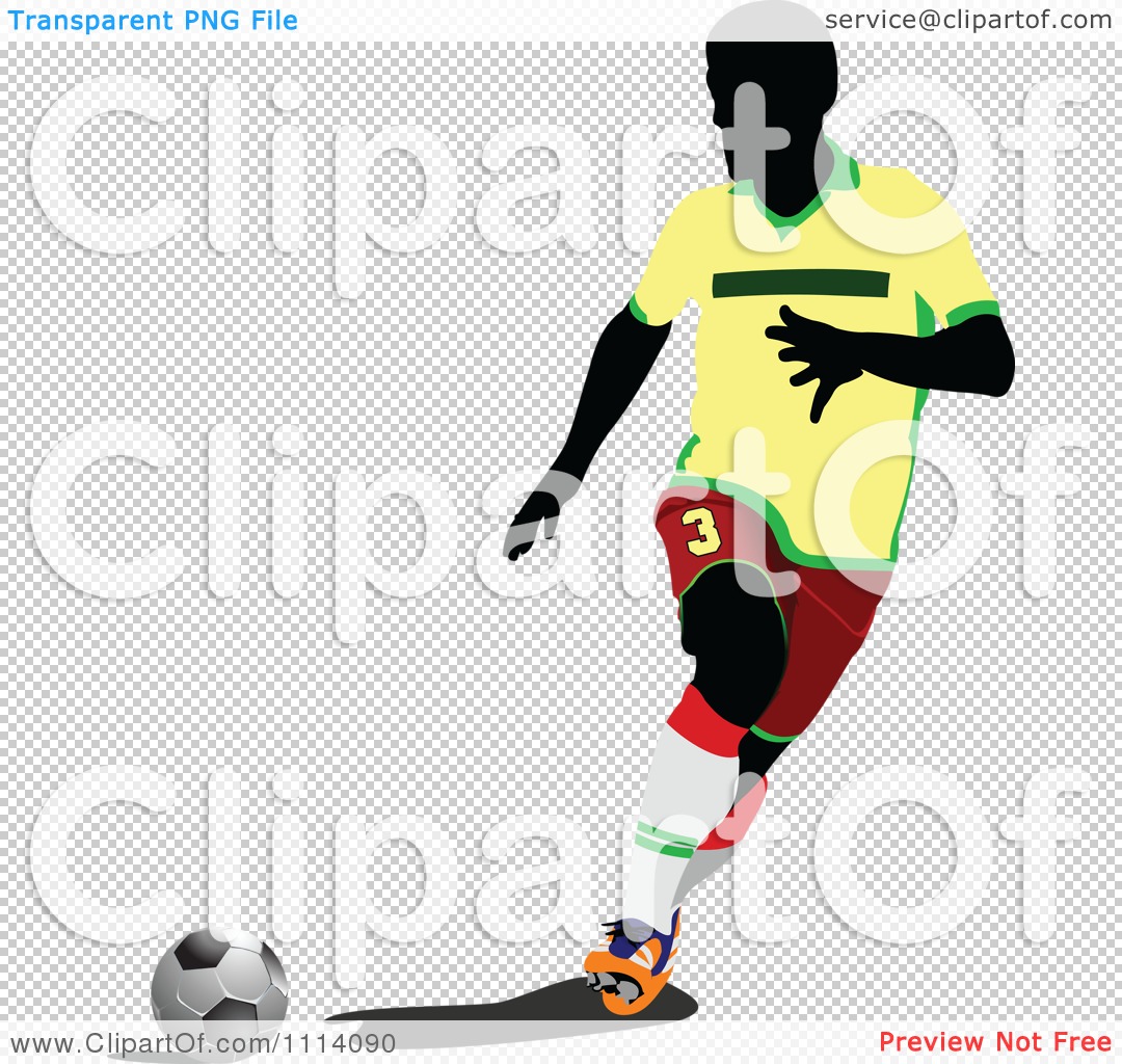 Clipart Soccer Football Player 2 - Royalty Free Vector Illustration by