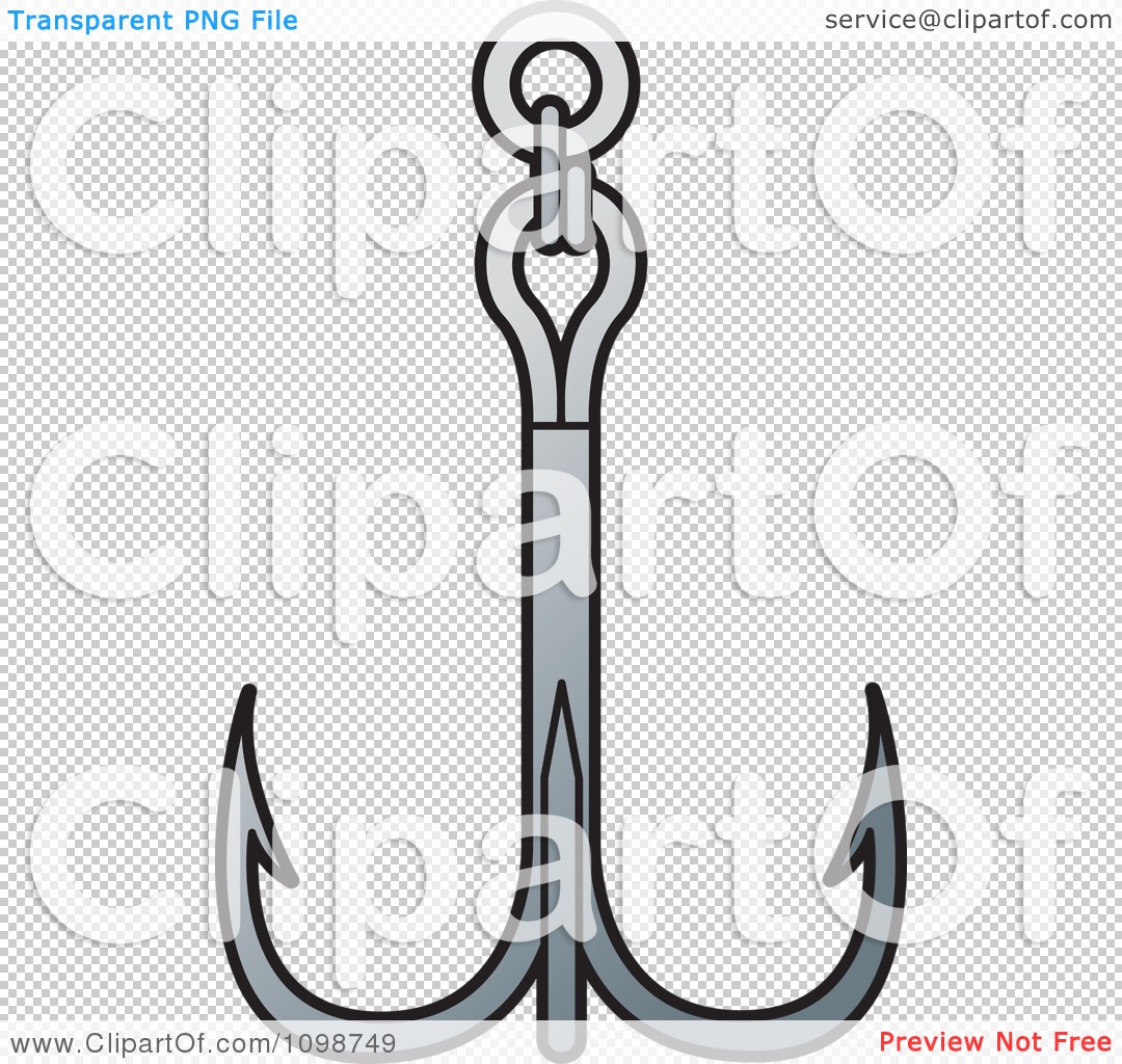 Simple Triple Tri 3 Fishing Fish Hook With Line String Grey Metal Steel  Isolated Element Vector Royalty Free SVG, Cliparts, Vectors, and Stock  Illustration. Image 168677640.