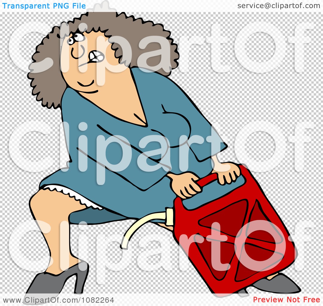 Download Clipart Woman Lugging A Heavy Gas Can - Royalty Free ...