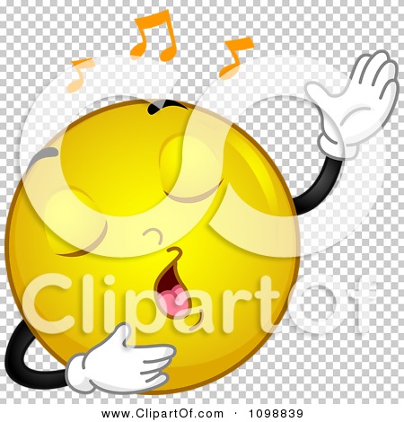 Clipart Yellow Singing Smiley Emoticon - Royalty Free Vector ...