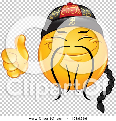 Clipart Yellow Thumbs Up Chinese Emoticon Smiley - Royalty Free Vector ...
