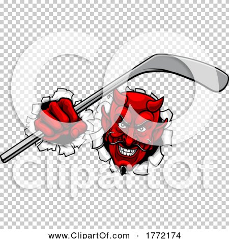 Clipart of Ice Hockey Sticks and a Puck over a Goal - Royalty Free Vector  Illustration by Vector Tradition SM #1254622