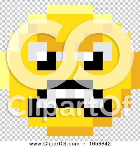 Emoticon Face Pixel Art 8 Bit Video Game Icon by AtStockIllustration ...