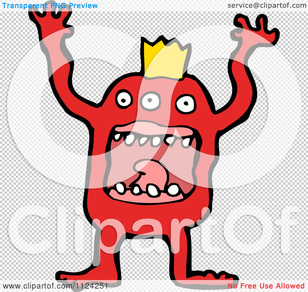 red monster clipart