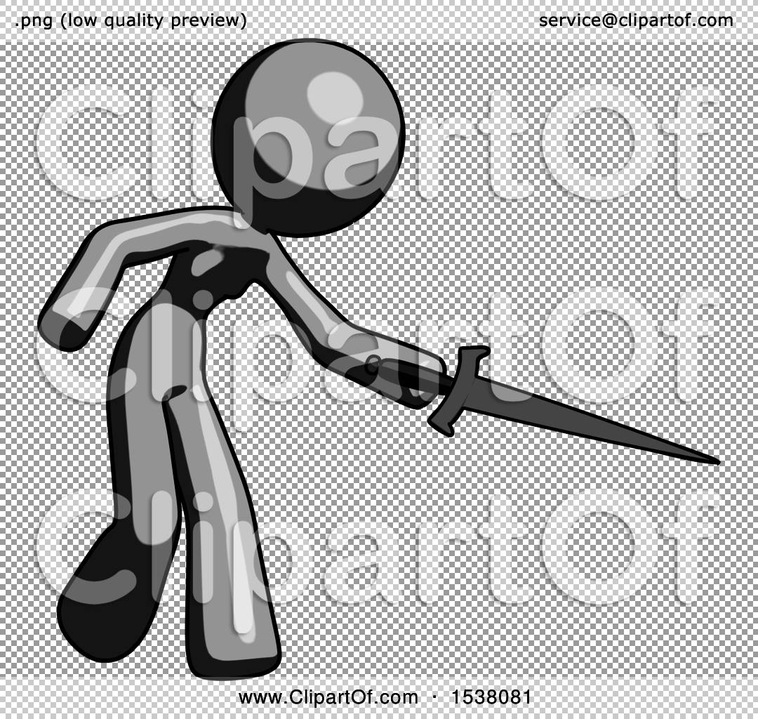 Man with sword action kung fu pose graphic Vector Image