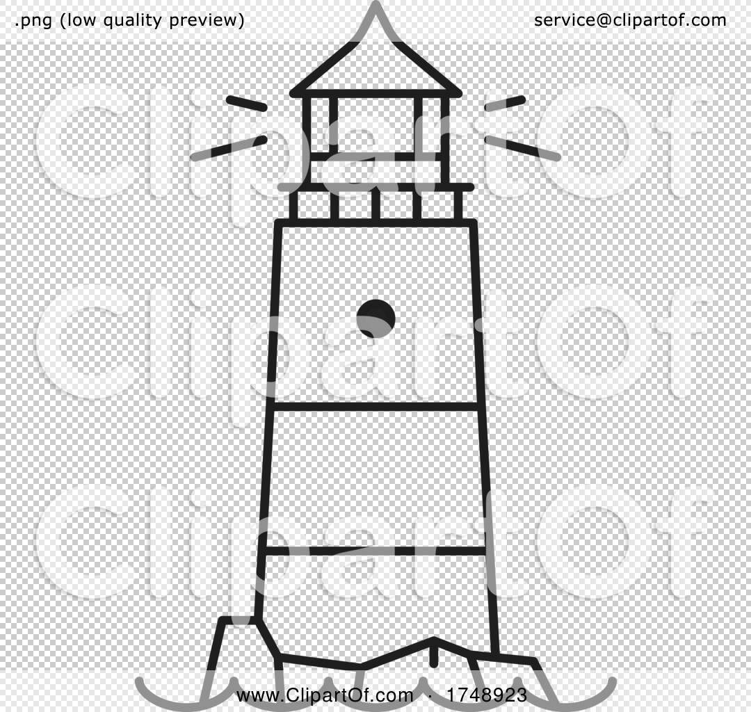 Lighthouse Black and White by Vector Tradition SM #1748923