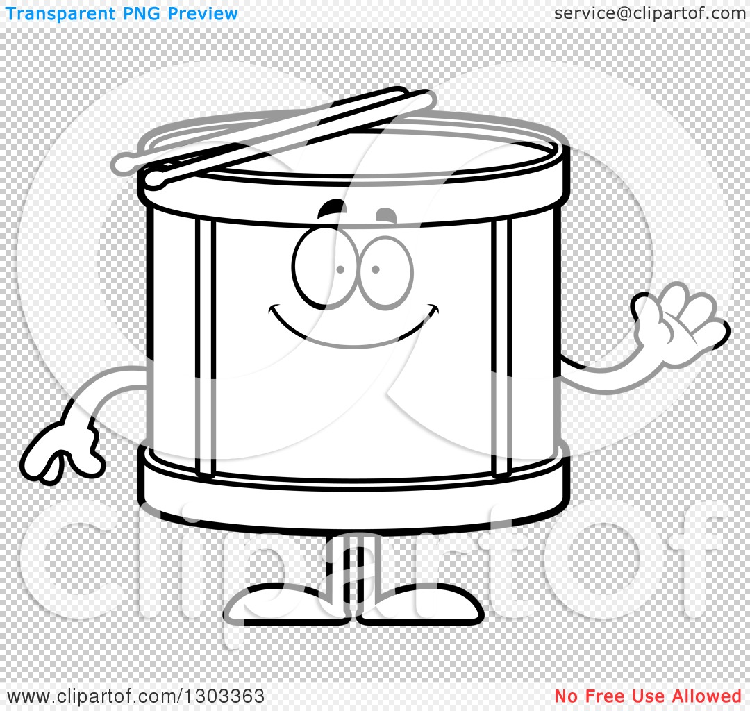 Musical Drums Character WavingMusical Drums Character Waving  