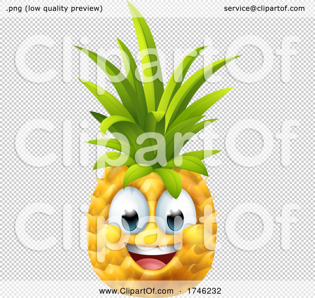 Pineapple Fruit Cartoon Emoticon Emoji Mascot by AtStockIllustration ...