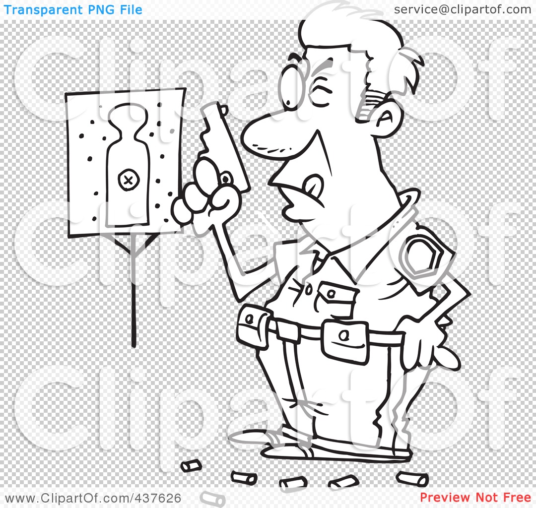 Royalty-Free (RF) Clip Art Illustration of a Black And White Outline