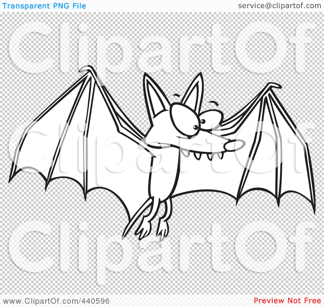 cute bat outline clip art