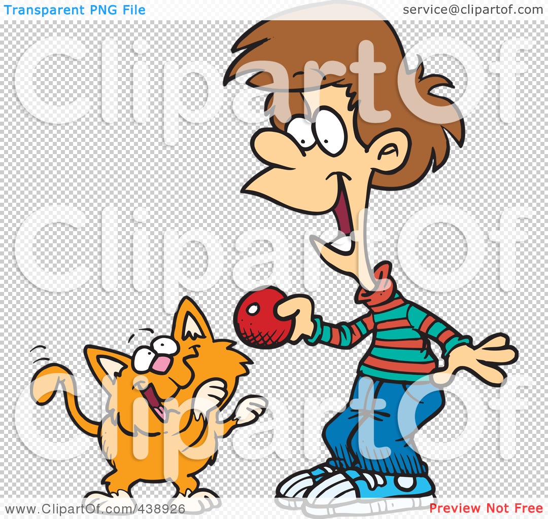 Royalty-Free (RF) Clip Art Illustration of Cartoon Boys Playing
