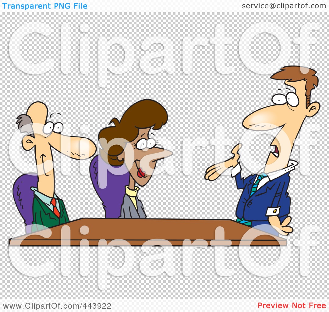 Royalty-Free (RF) Clip Art Illustration of a Cartoon Business Team In A  Meeting by toonaday #443922