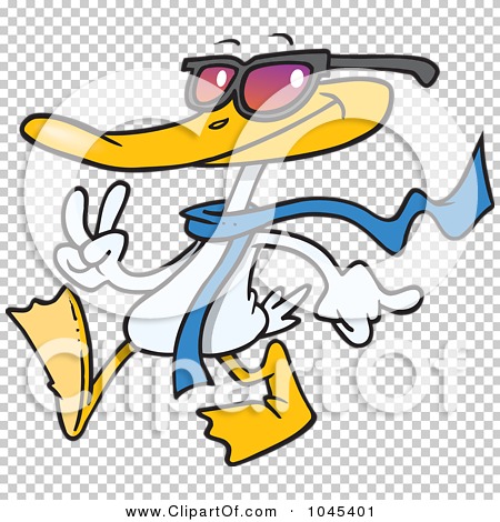Royalty-Free (RF) Clip Art Illustration of a Cartoon Cool Duck by ...