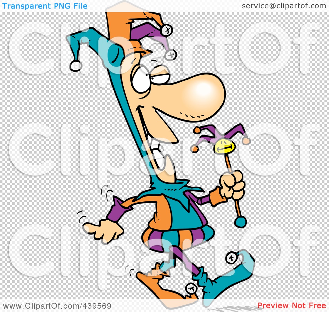 Royalty-Free (RF) Clip Art Illustration of a Cartoon Fool Walking by ...