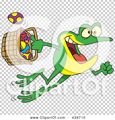 Royalty-Free (RF) Clip Art Illustration of a Cartoon Frog Hopping With