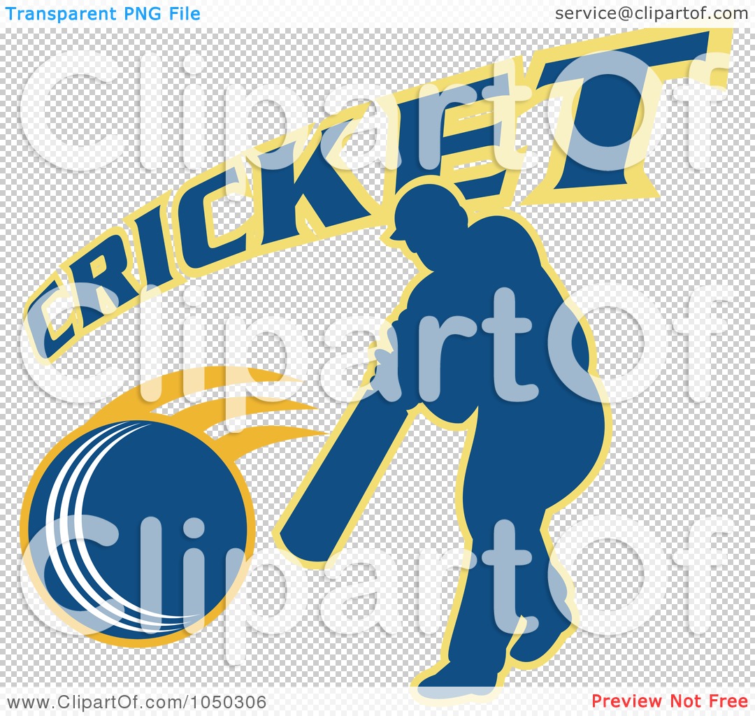 Royalty-Free (RF) Clip Art Illustration of a Cricket Player Logo - 5 by ...