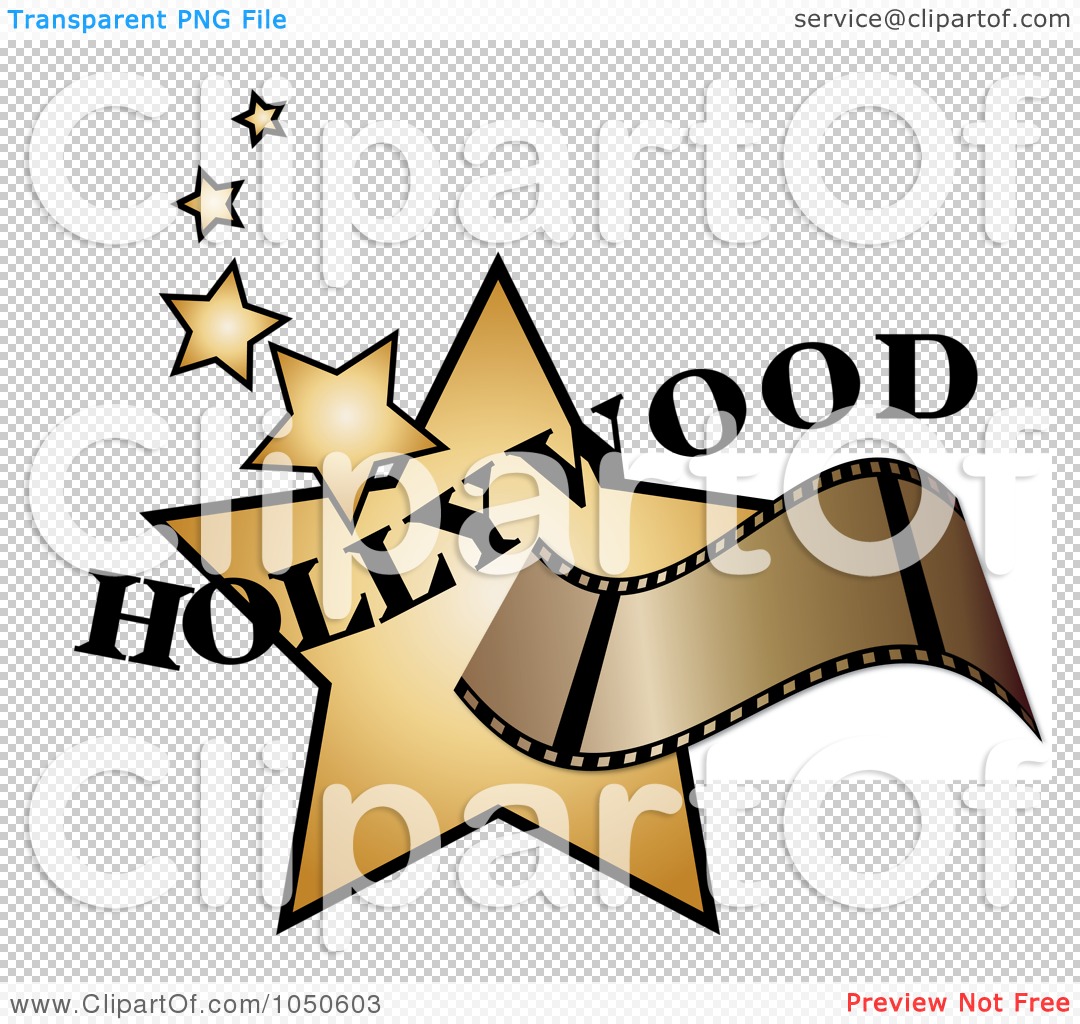 Royalty-Free (RF) Clip Art Illustration of a Film Strip Over Golden ...