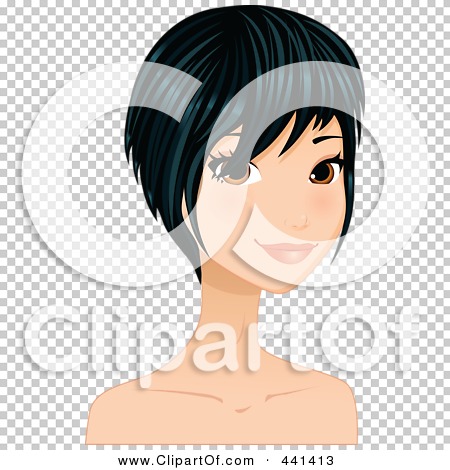 clipart lady black hair