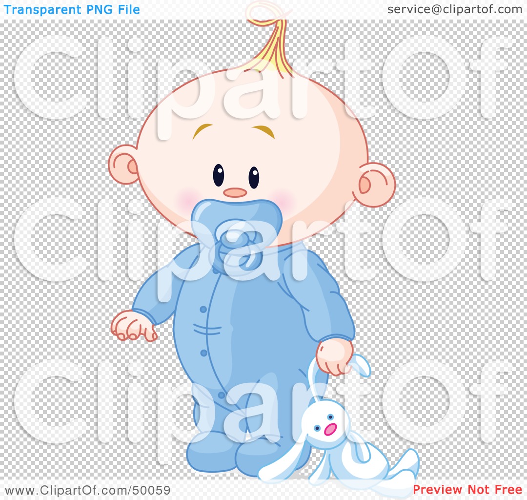 Royalty-Free (RF) Clipart Illustration of a Baby Boy Dragging A Stuffed ...