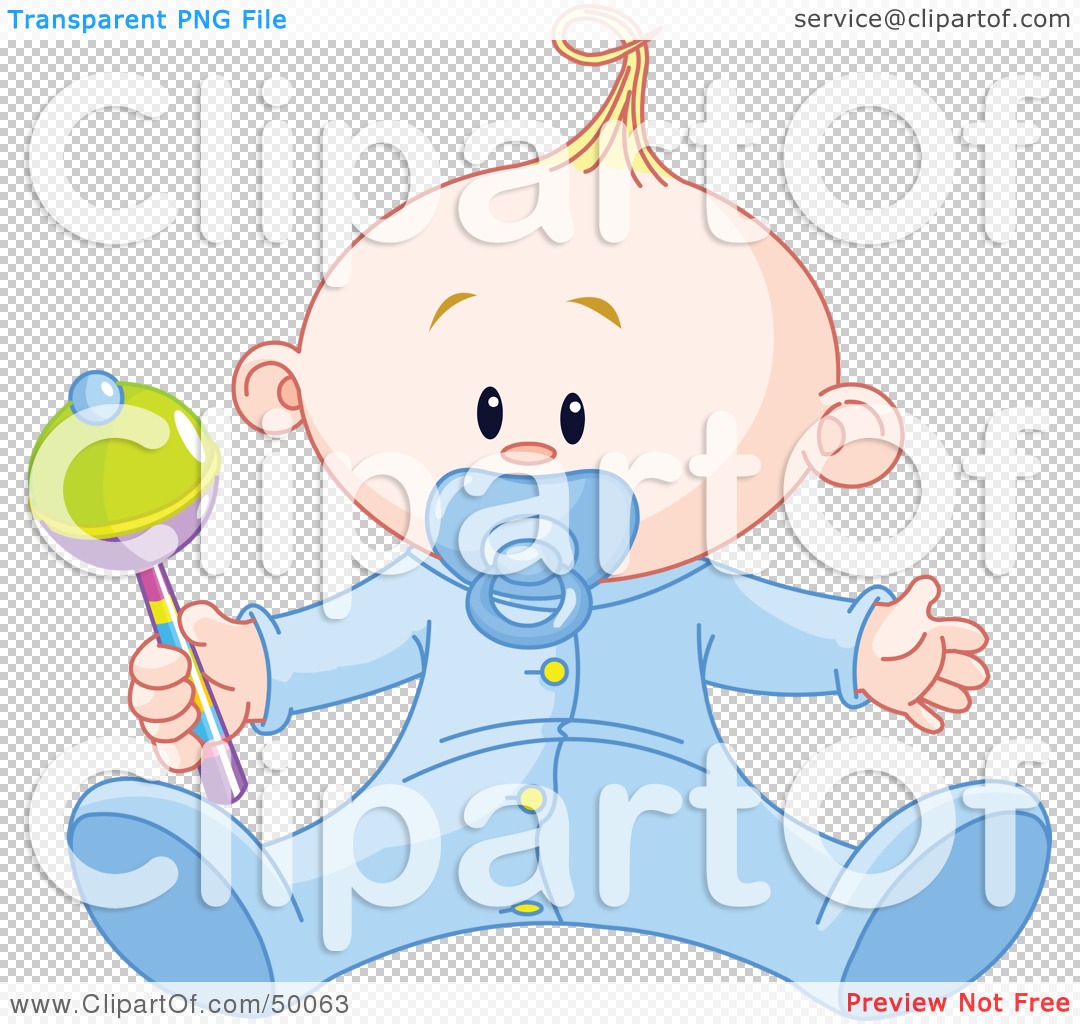 Royalty-Free (RF) Clipart Illustration of a Baby Boy Playing With a ...