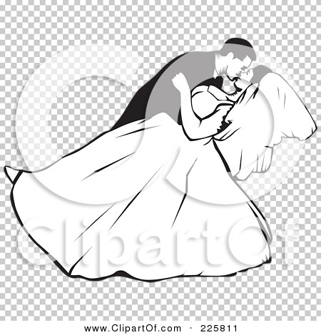 Royalty-Free (RF) Clipart Illustration of a Black And White Wedding ...
