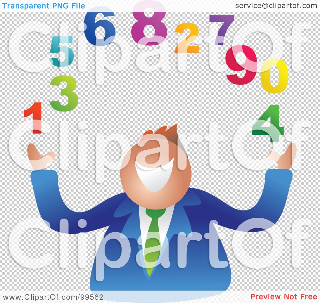 RoyaltyFree (RF) Clipart Illustration of a Businessman Juggling