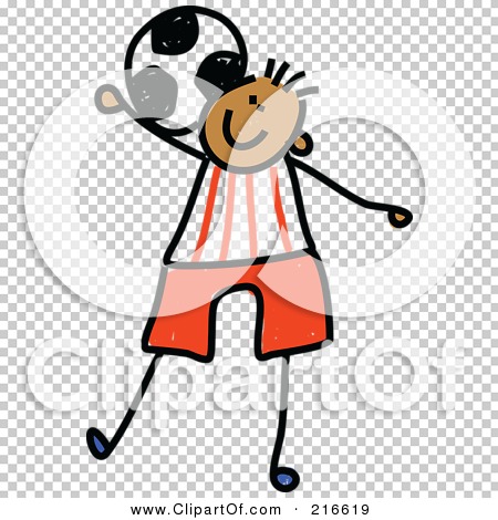 Royalty-Free (RF) Clipart Illustration of a Childs Sketch Of A Boy