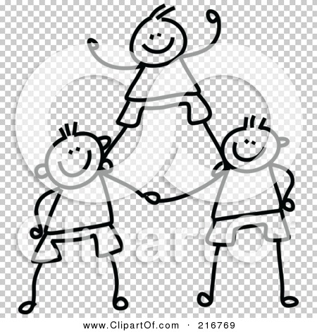 Royalty-Free (RF) Clipart Illustration of a Childs Sketch Of Black And
