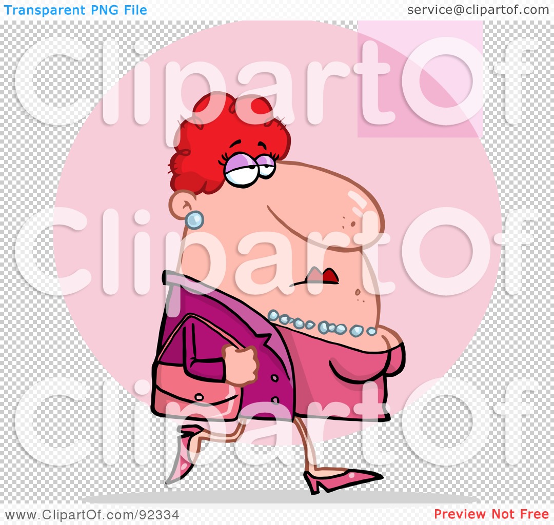 Royalty Free Rf Clipart Illustration Of A Chubby Caucasian Lady In