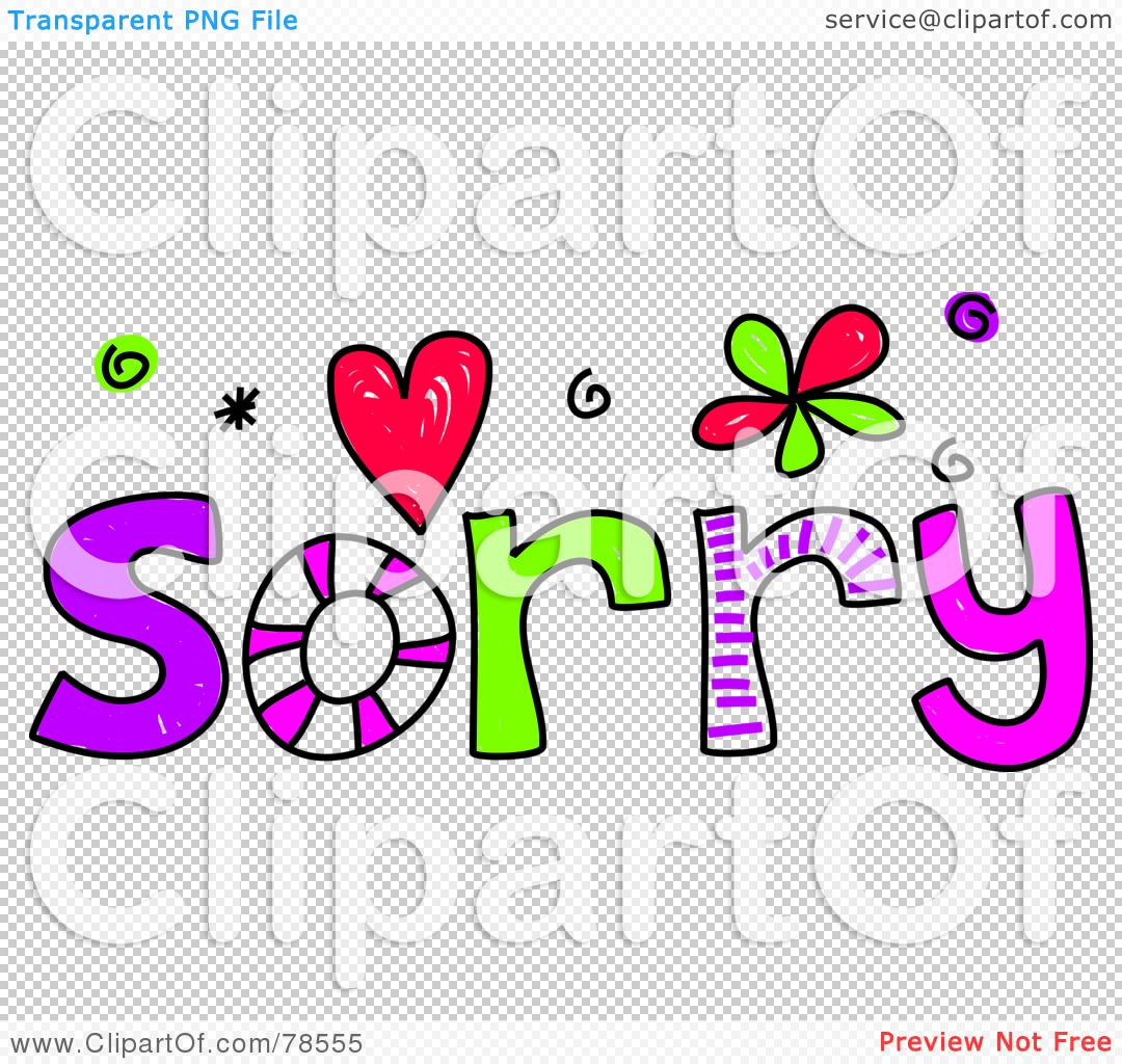 Royalty Free Rf Clipart Illustration Of A Colorful Sorry