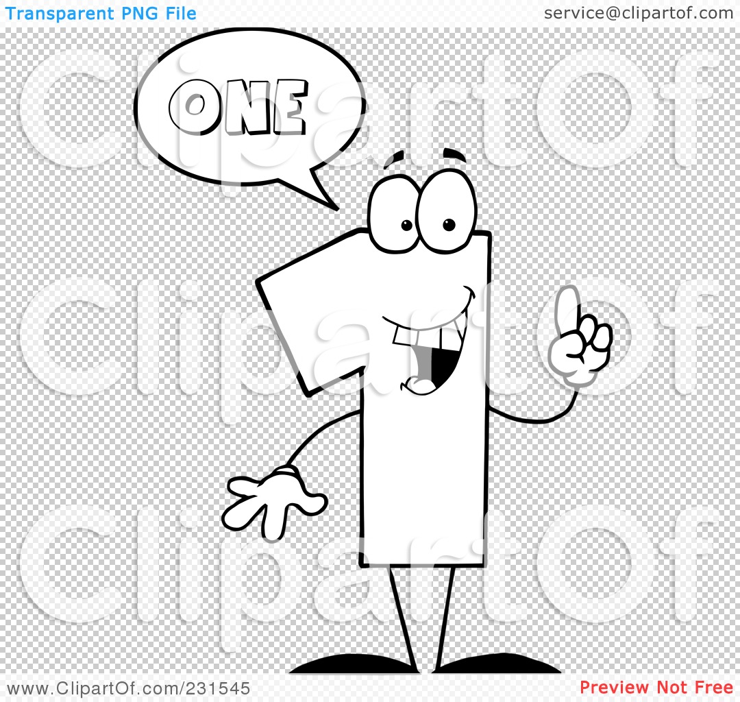 Royalty-Free (RF) Clipart Illustration of a Coloring Page Outline Of A ...