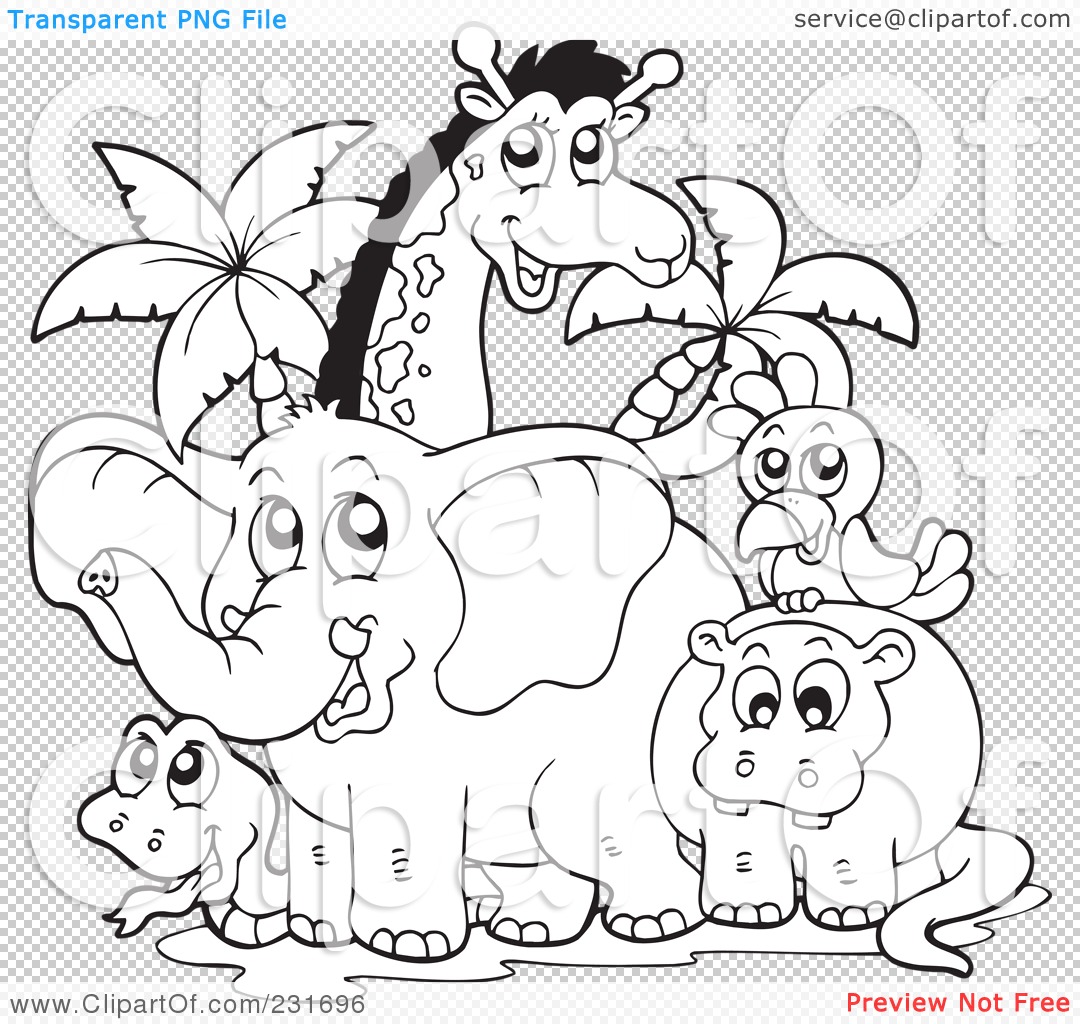 Royalty Free RF Clipart Illustration of a Coloring Page Outline ...