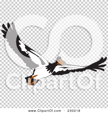 Royalty-Free (RF) Clipart Illustration of a Flying Goose by Dennis