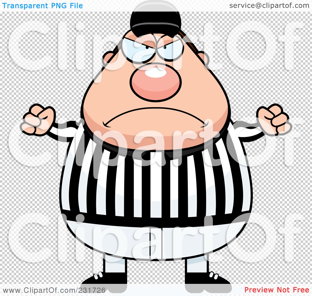 Royalty-Free (RF) Clipart Illustration of a Mad Referee by Cory Thoman ...