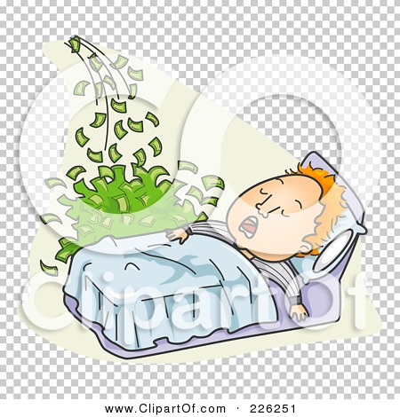 Royalty-Free (RF) Clipart Illustration of a Man Making Money While He ...