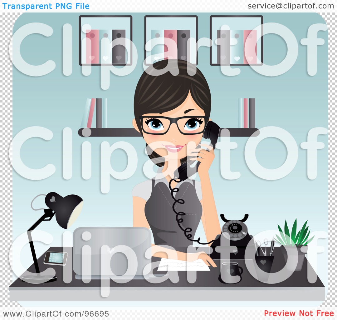 Royalty-Free (RF) Clipart Illustration of a Pretty Brunette ...