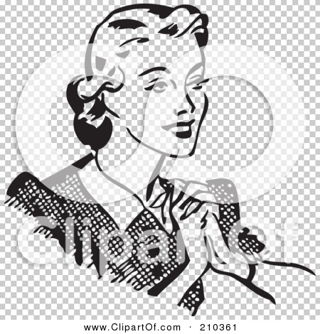 Royalty-Free (RF) Clipart Illustration of a Retro Black And White Happy ...