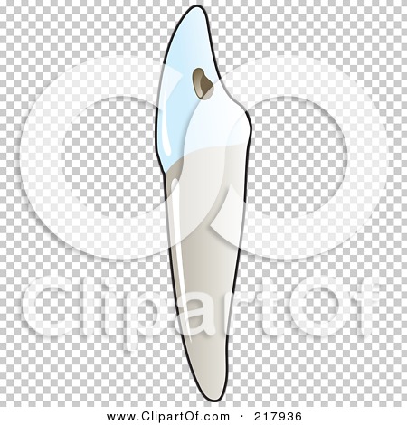 Royalty-Free (RF) Clipart Illustration of a Sharp Tooth by Lal Perera