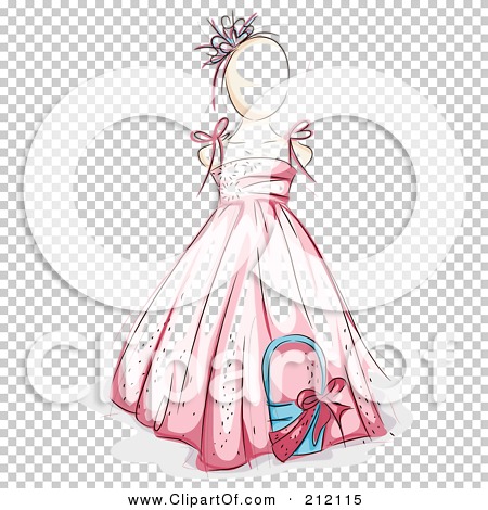 Royalty-Free (RF) Clipart Illustration of a Sketched Flower Girl In A