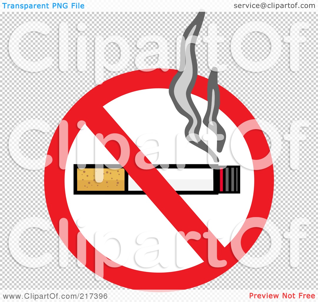Royalty-Free (RF) Clipart Illustration of a Smoking Cigarette On A No ...