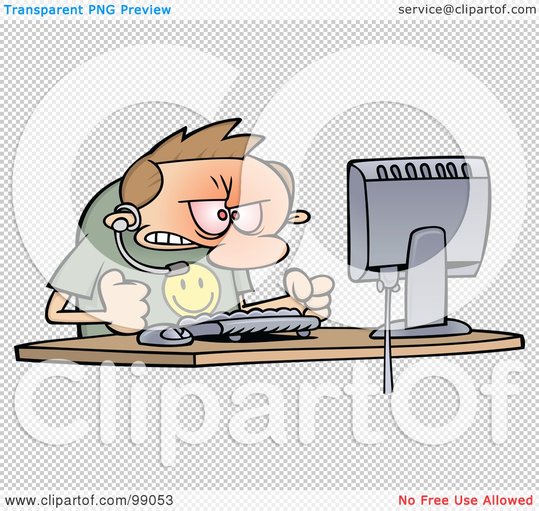frustrated office worker cartoon