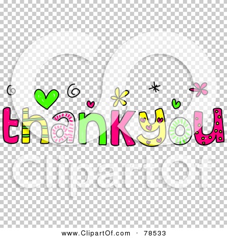 Royalty-Free (RF) Clipart Illustration of Colorful Thank You Words by ...