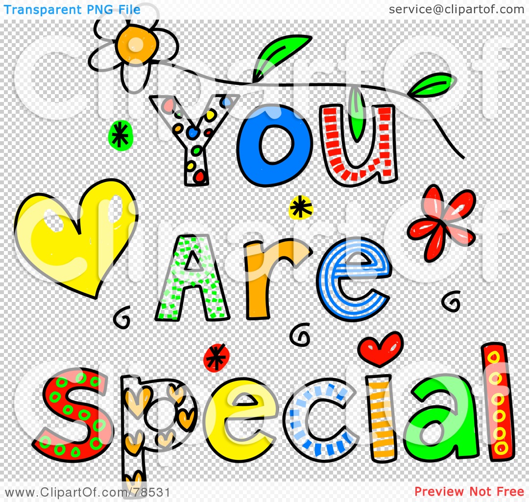 RoyaltyFree (RF) Clipart Illustration of Colorful You Are Special