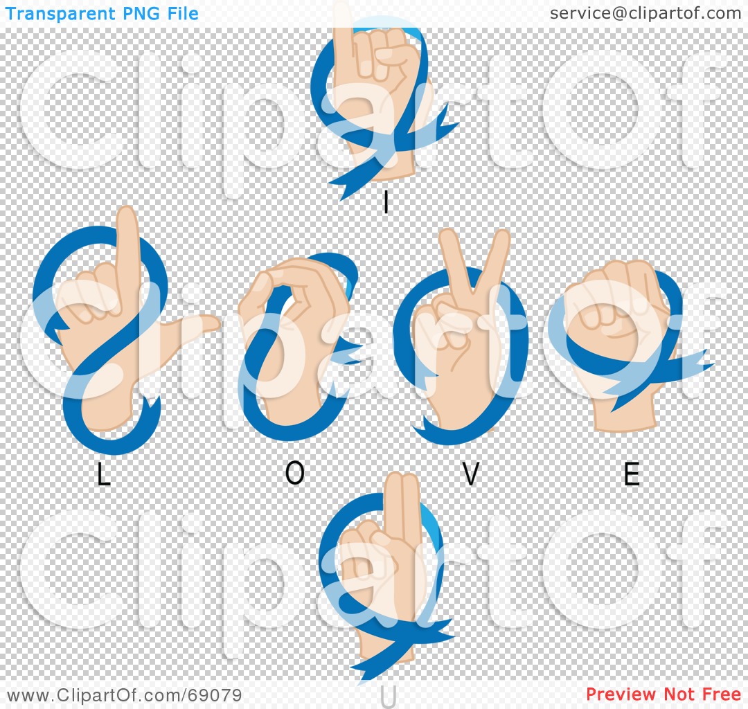 Royalty Free Rf Clipart Illustration Of Hands Signaling I Love You In Sign Language By Cherie Reve